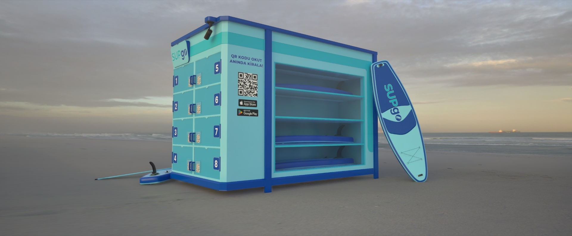 SUP Board Kiralama Kiosk Lokasyonlarımız